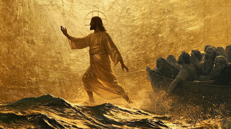 Jesus Walking on Water - Sacred Gold · Landscape n° 7