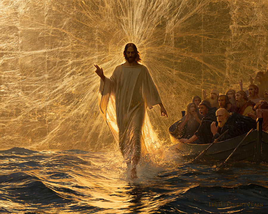 Jesus Walking on Water - Sacred Gold · Landscape n° 9