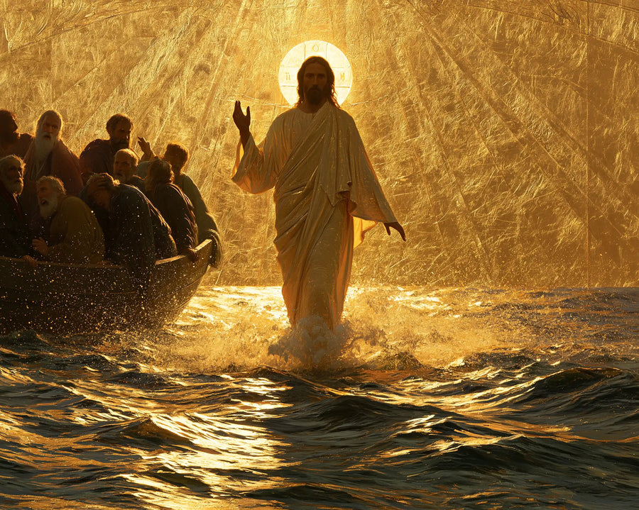 Jesus Walking on Water - Sacred Gold · Landscape n° 11