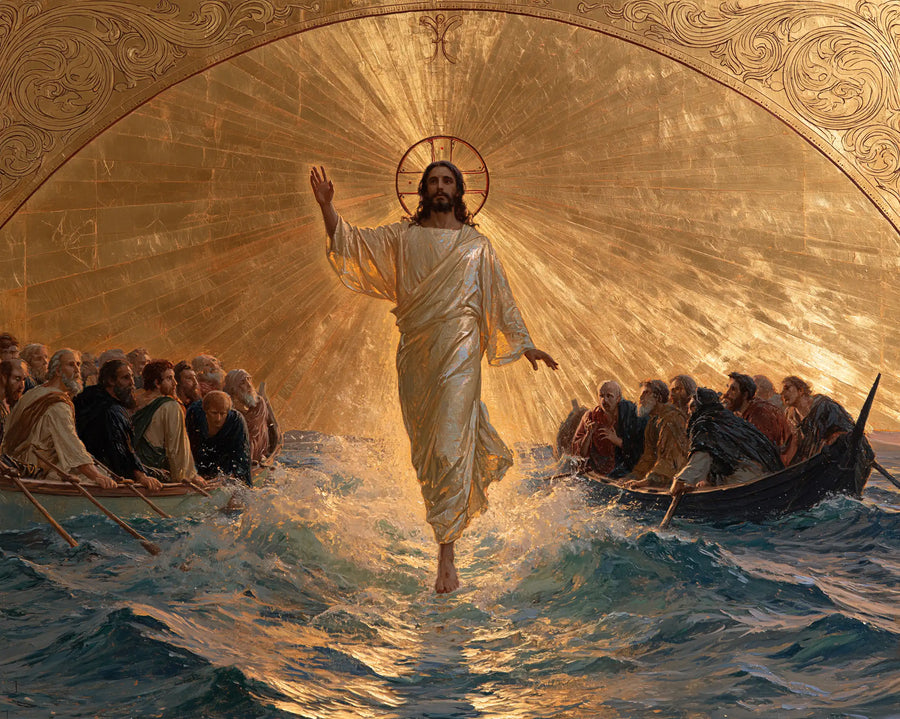 Jesus Walking on Water - Sacred Gold · Landscape n° 12