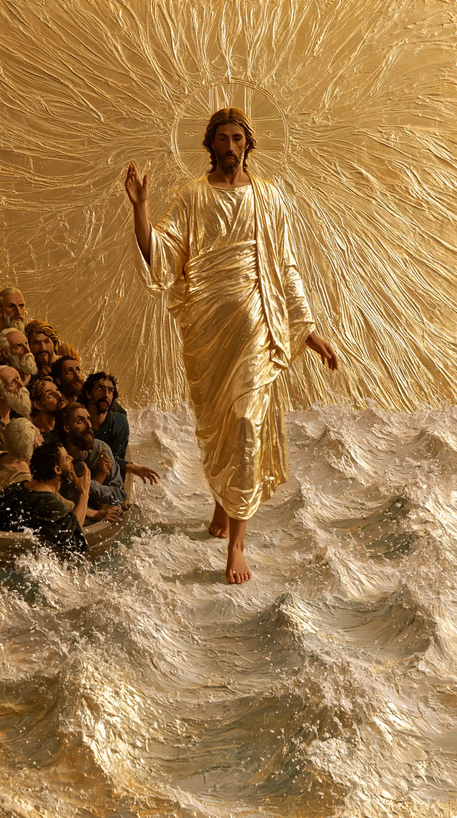 Jesus Walking on Water - Sacred Gold · Portrait n° 11