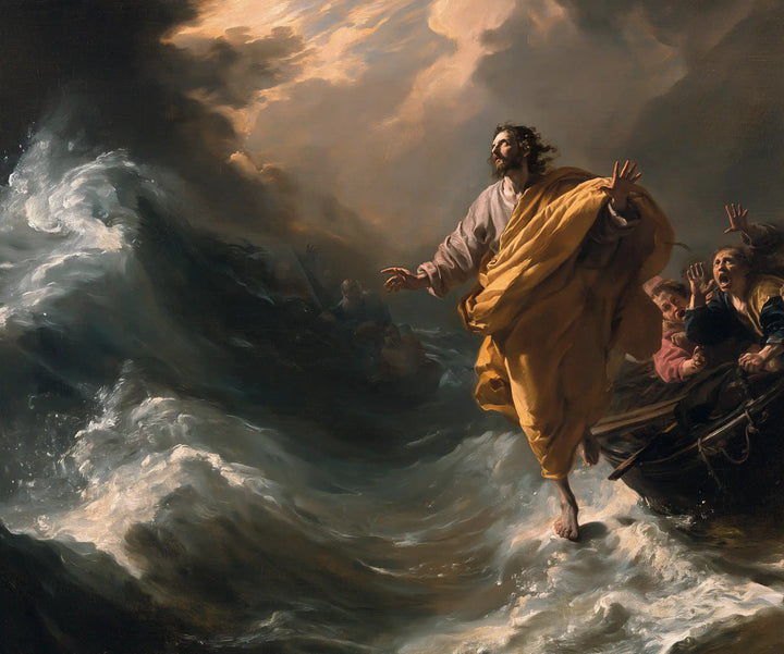 Jesus Walking on Water — Ochre beneath the Opening Sky