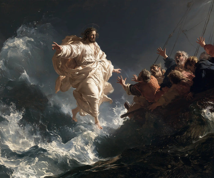 Jesus Walking on Water — Toward the Open Hands