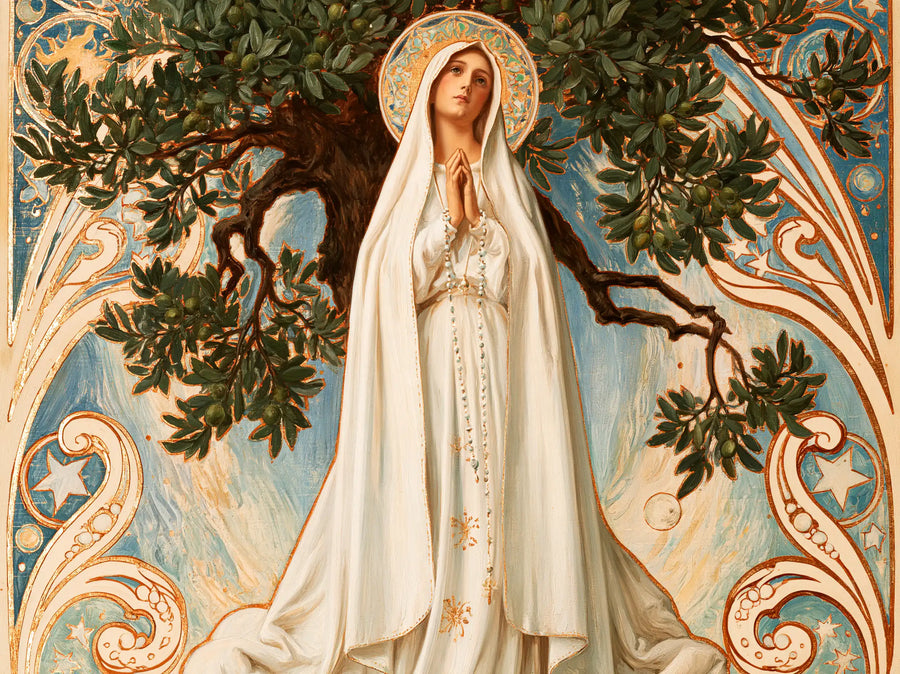 Our Lady of Fatima – Sacred Art Nouveau · Landscape no. 4