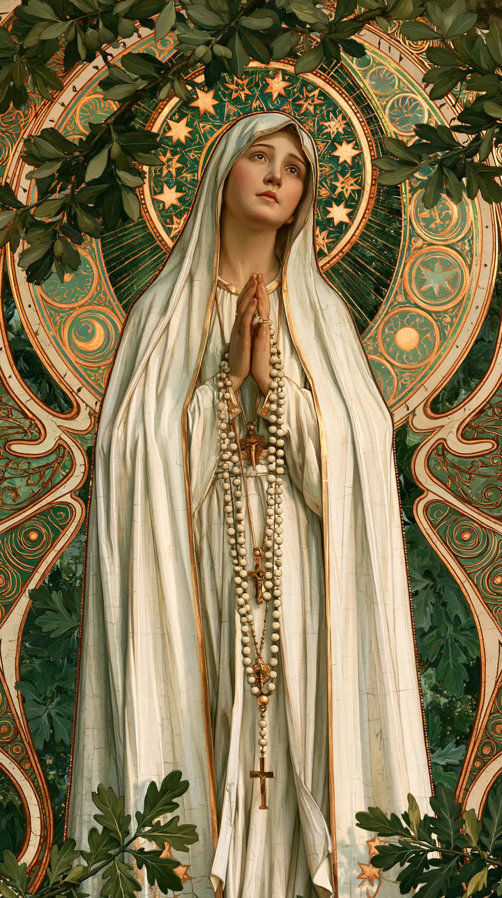 Our Lady of Fatima – Sacred Art Nouveau · Portrait no. 4