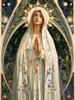 Our Lady of Fatima – Sacred Art Nouveau · Portrait no. 5