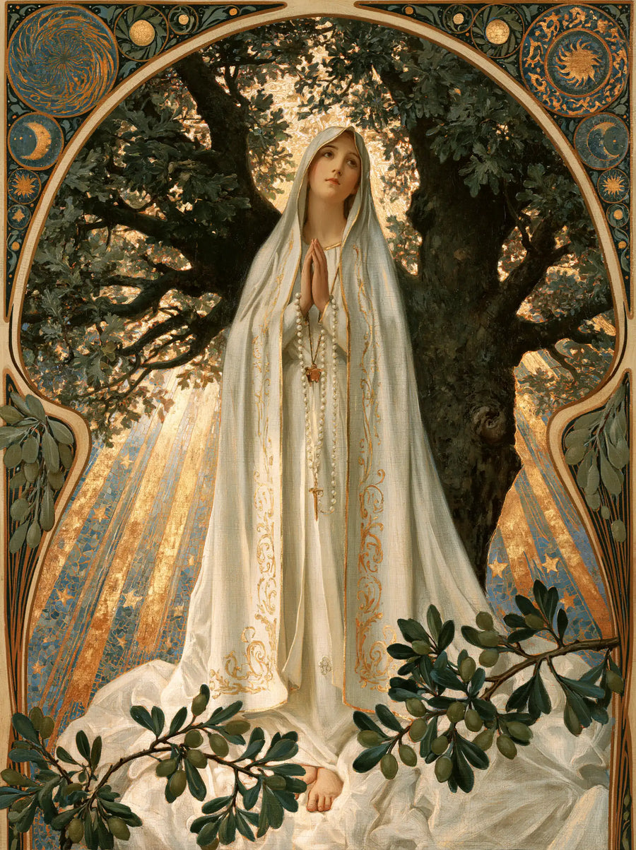 Our Lady of Fatima – Sacred Art Nouveau · Portrait no. 9