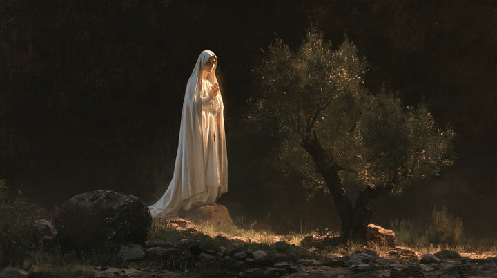 Our Lady of Fatima – Caravaggio Tenebrism · Landscape no. 9