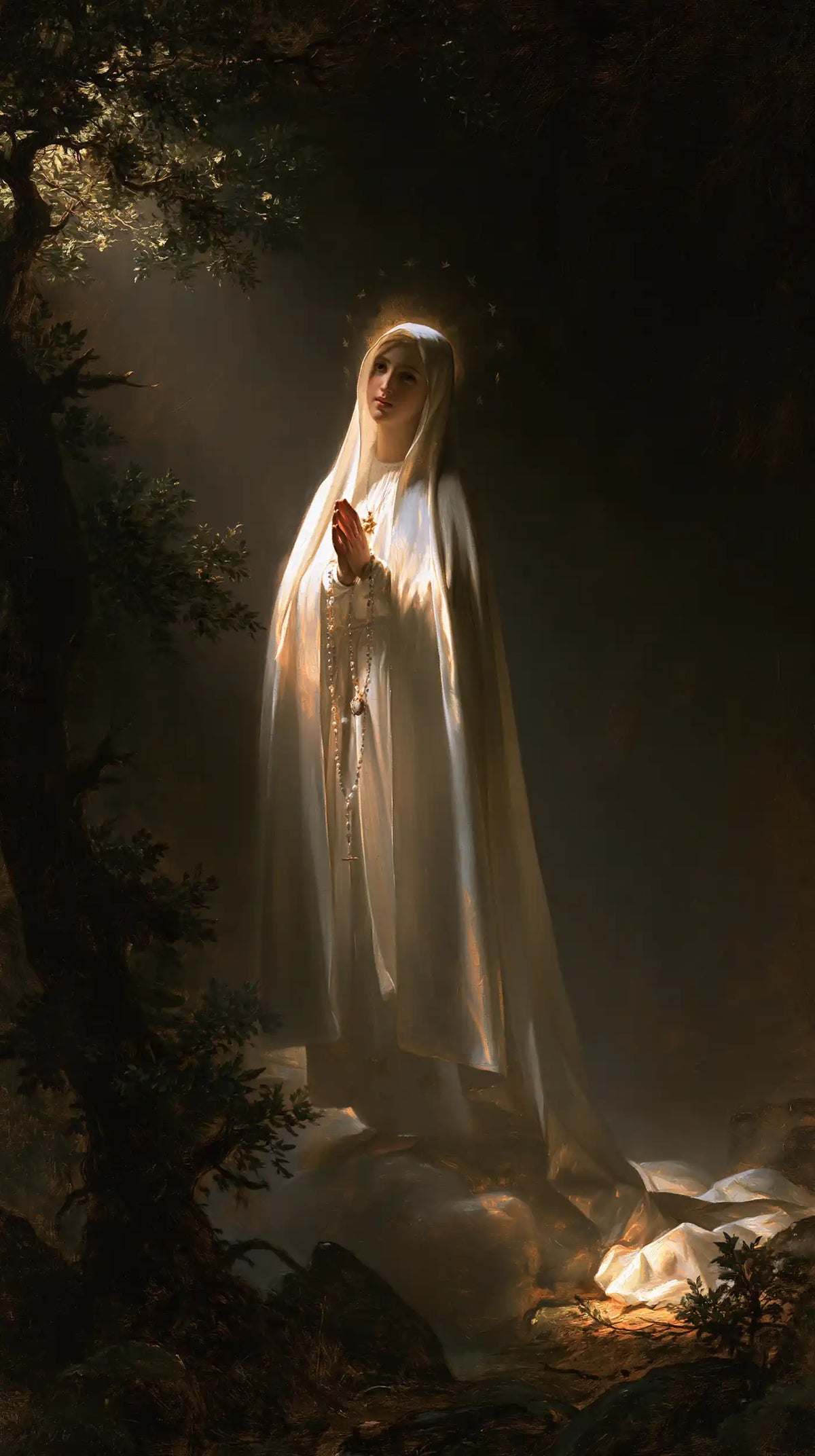 Our Lady of Fatima – Caravaggio Tenebrism · Portrait no. 6