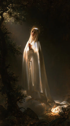 Our Lady of Fatima – Caravaggio Tenebrism · Portrait no. 6