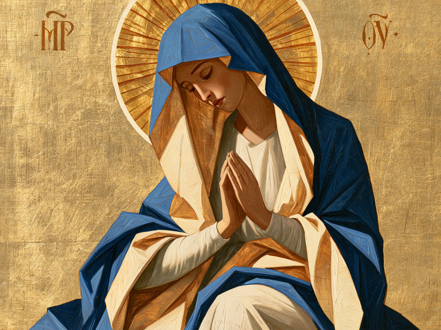 Virgin Mary in Prayer - Contemporary Byzantine · Landscape n° 6