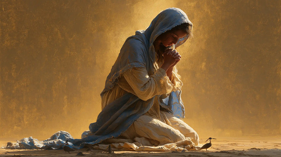Virgin Mary in Prayer - Contemporary Byzantine · Landscape n° 23
