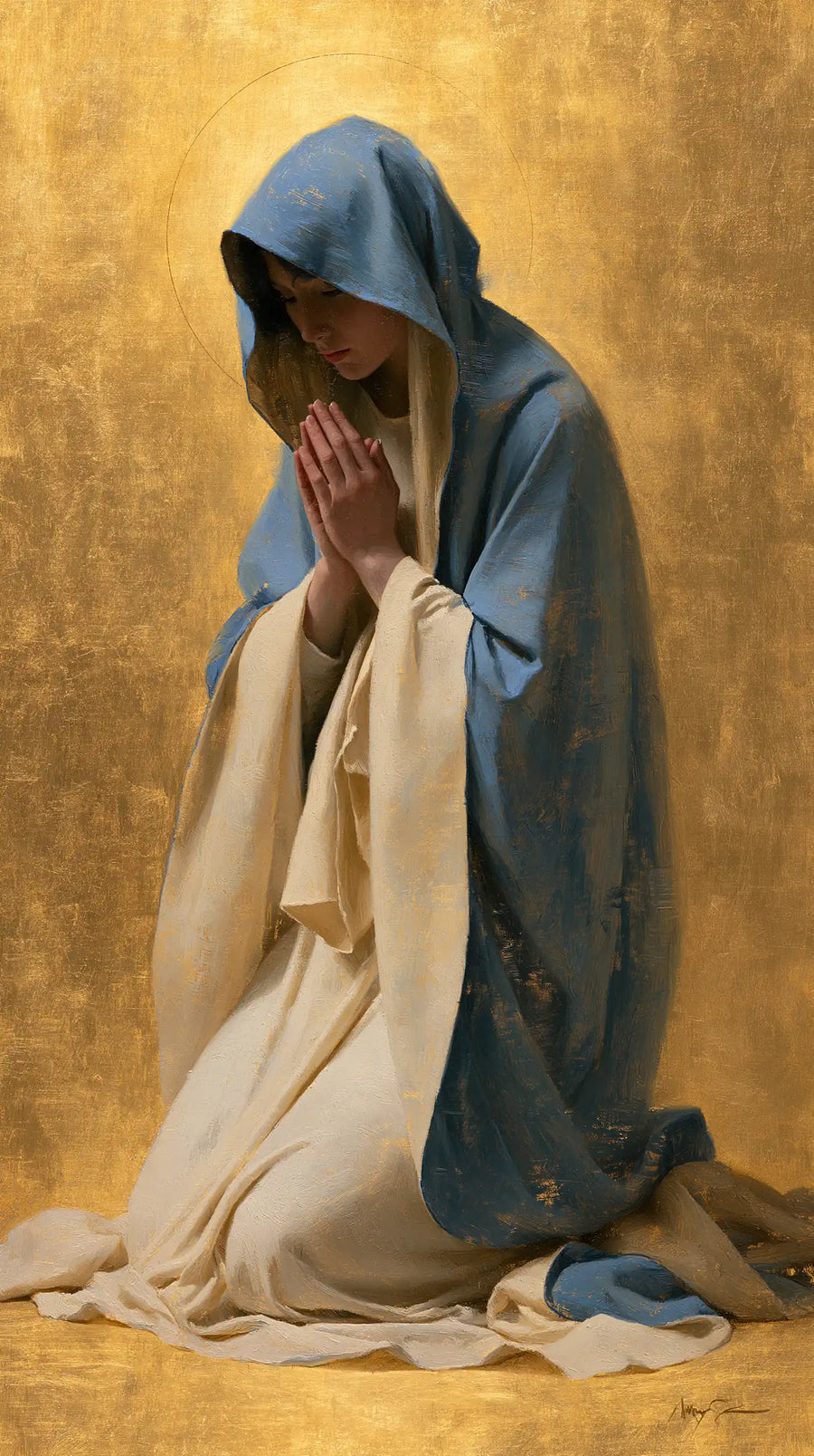 Virgin Mary in Prayer - Contemporary Byzantine · Portrait n° 4