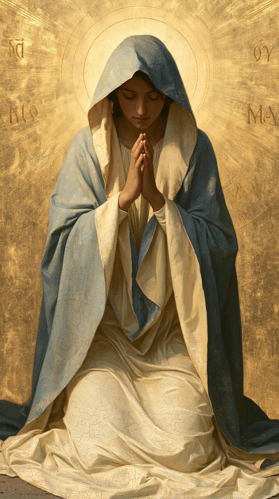 Virgin Mary in Prayer - Contemporary Byzantine · Portrait n° 11