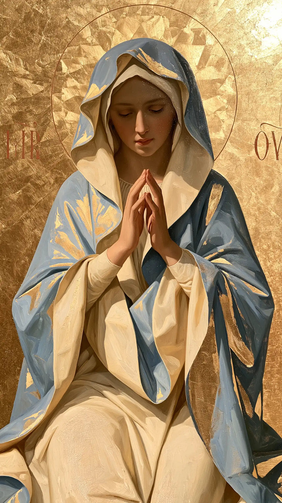 Virgin Mary in Prayer - Contemporary Byzantine · Portrait n° 12