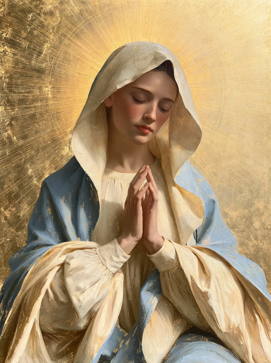 Virgin Mary in Prayer - Contemporary Byzantine · Portrait n° 13