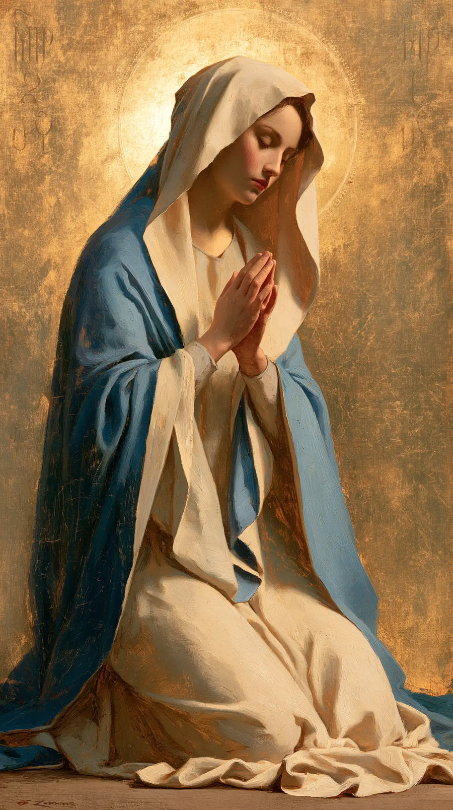 Virgin Mary in Prayer - Contemporary Byzantine · Portrait n° 19