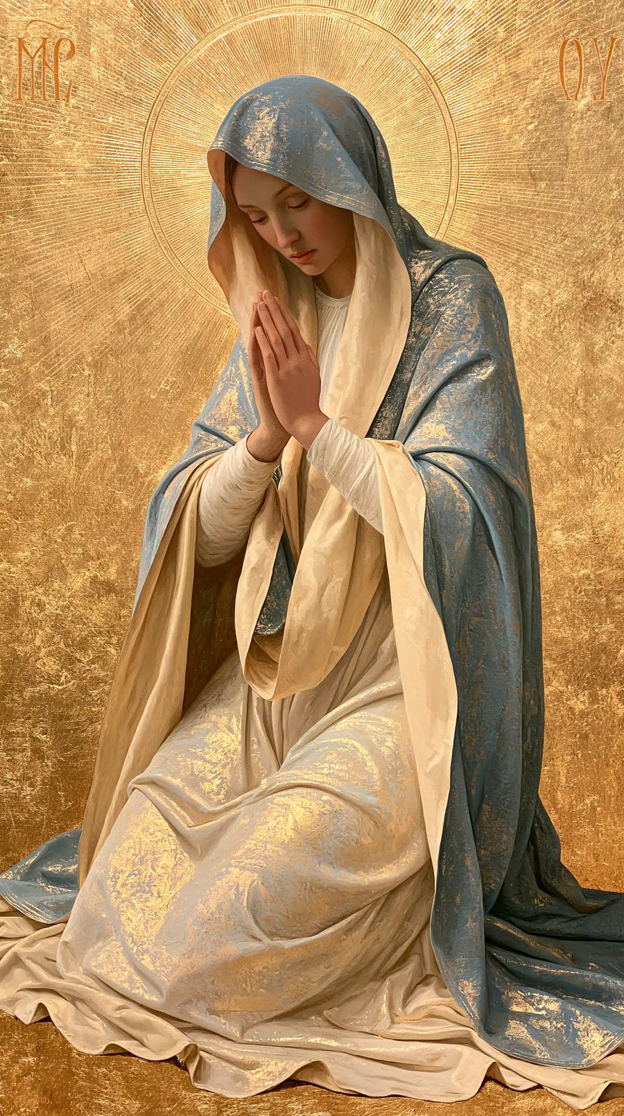 Virgin Mary in Prayer - Contemporary Byzantine · Portrait n° 21