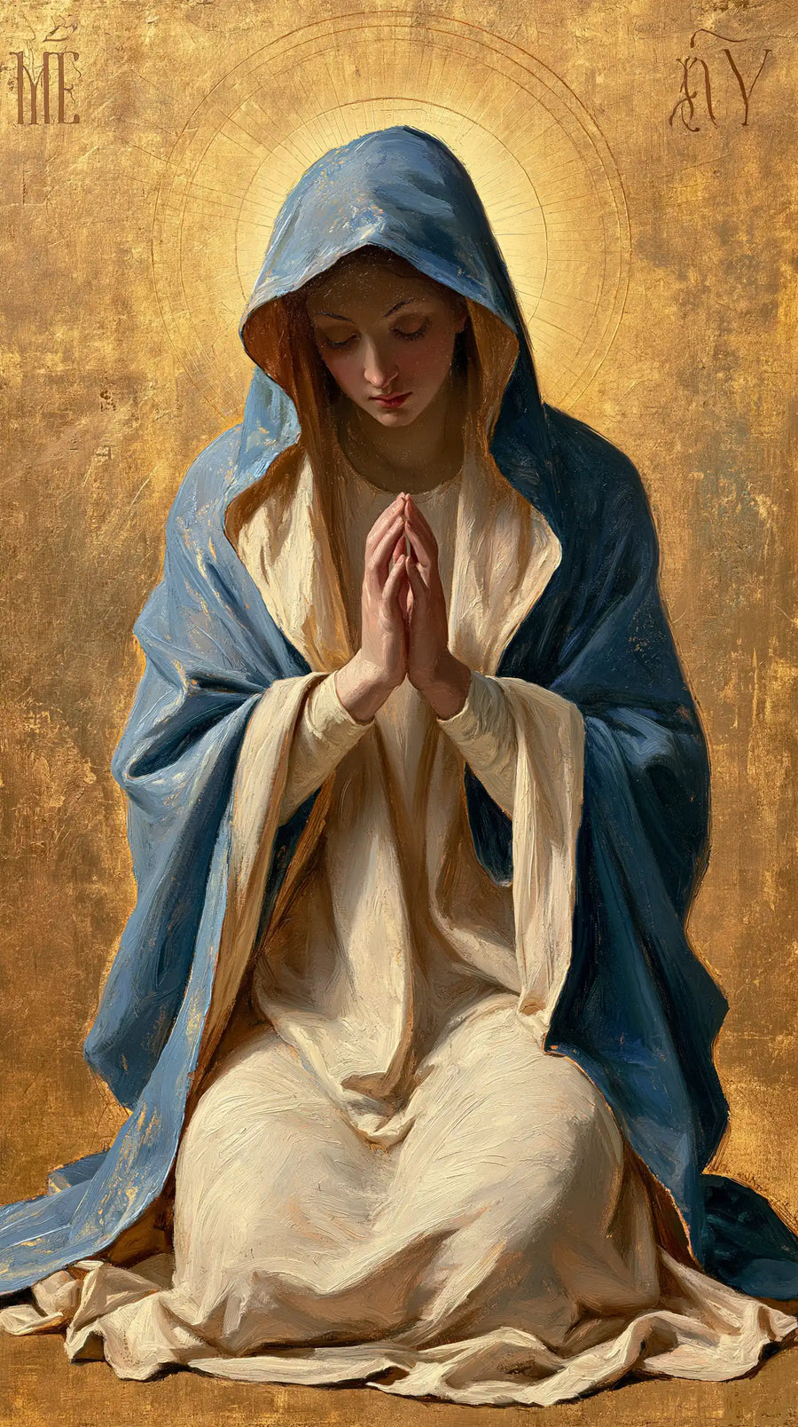 Virgin Mary in Prayer - Contemporary Byzantine · Portrait n° 26