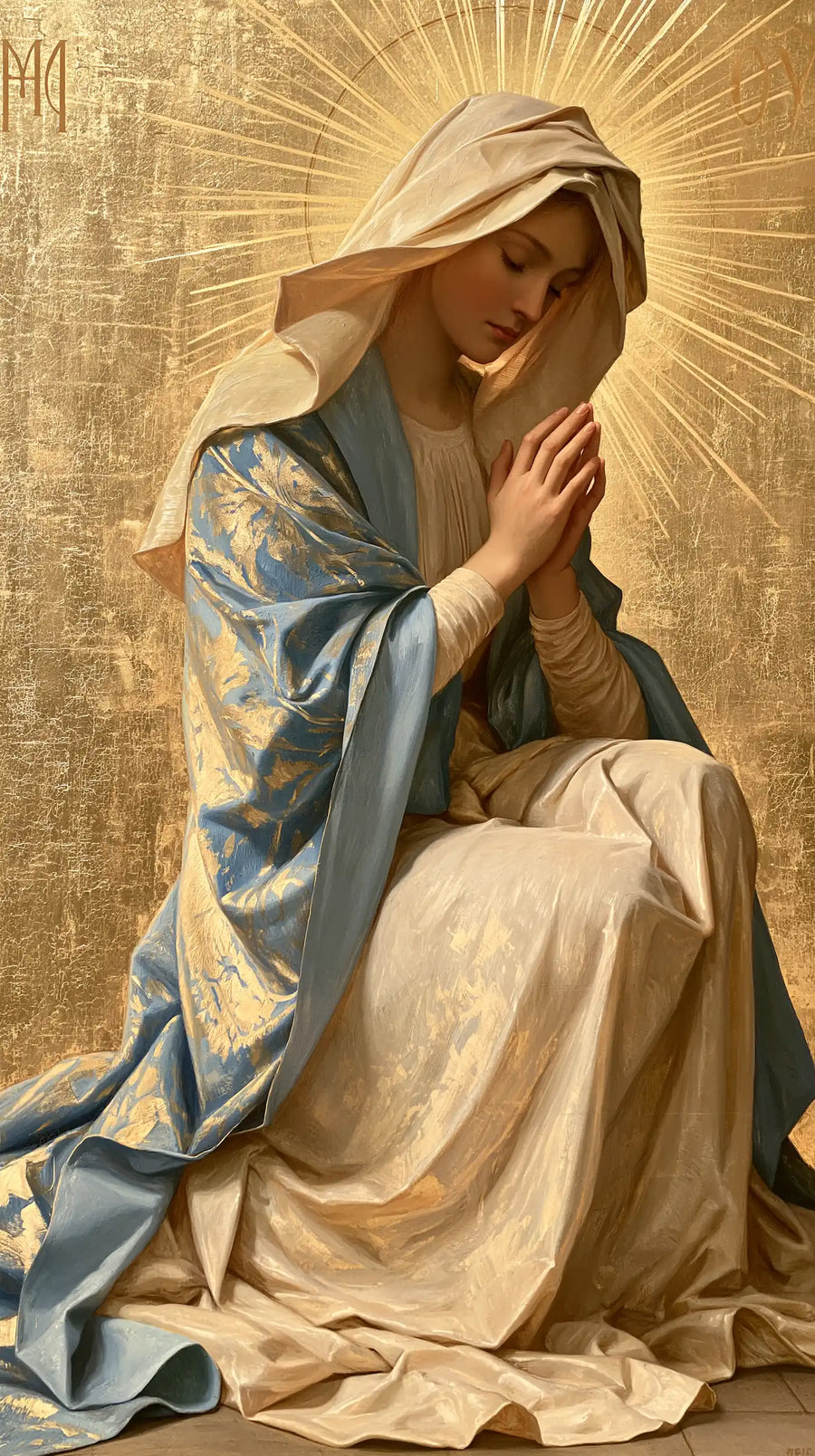Virgin Mary in Prayer - Contemporary Byzantine · Portrait n° 27