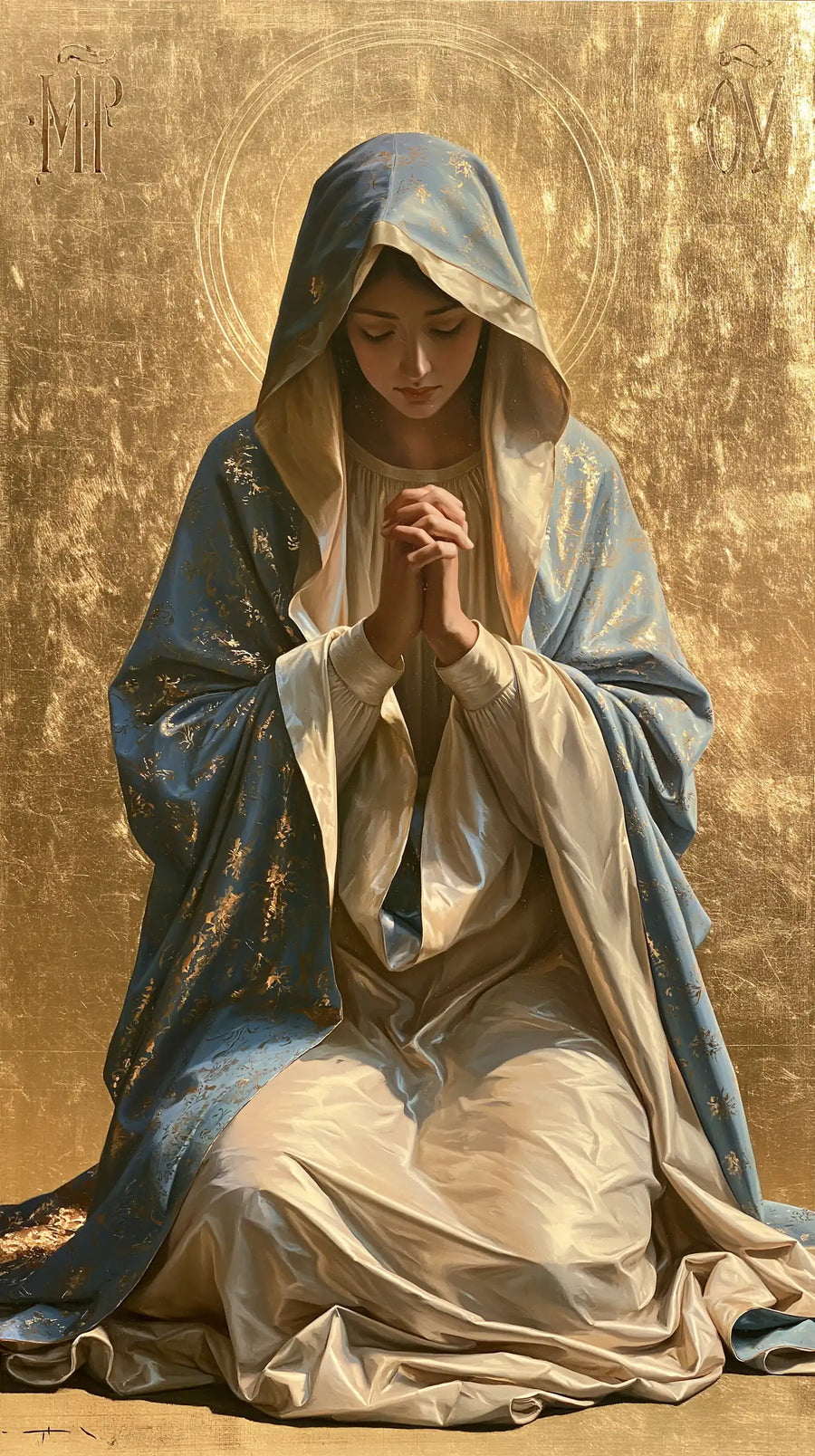 Virgin Mary in Prayer - Contemporary Byzantine · Portrait n° 30