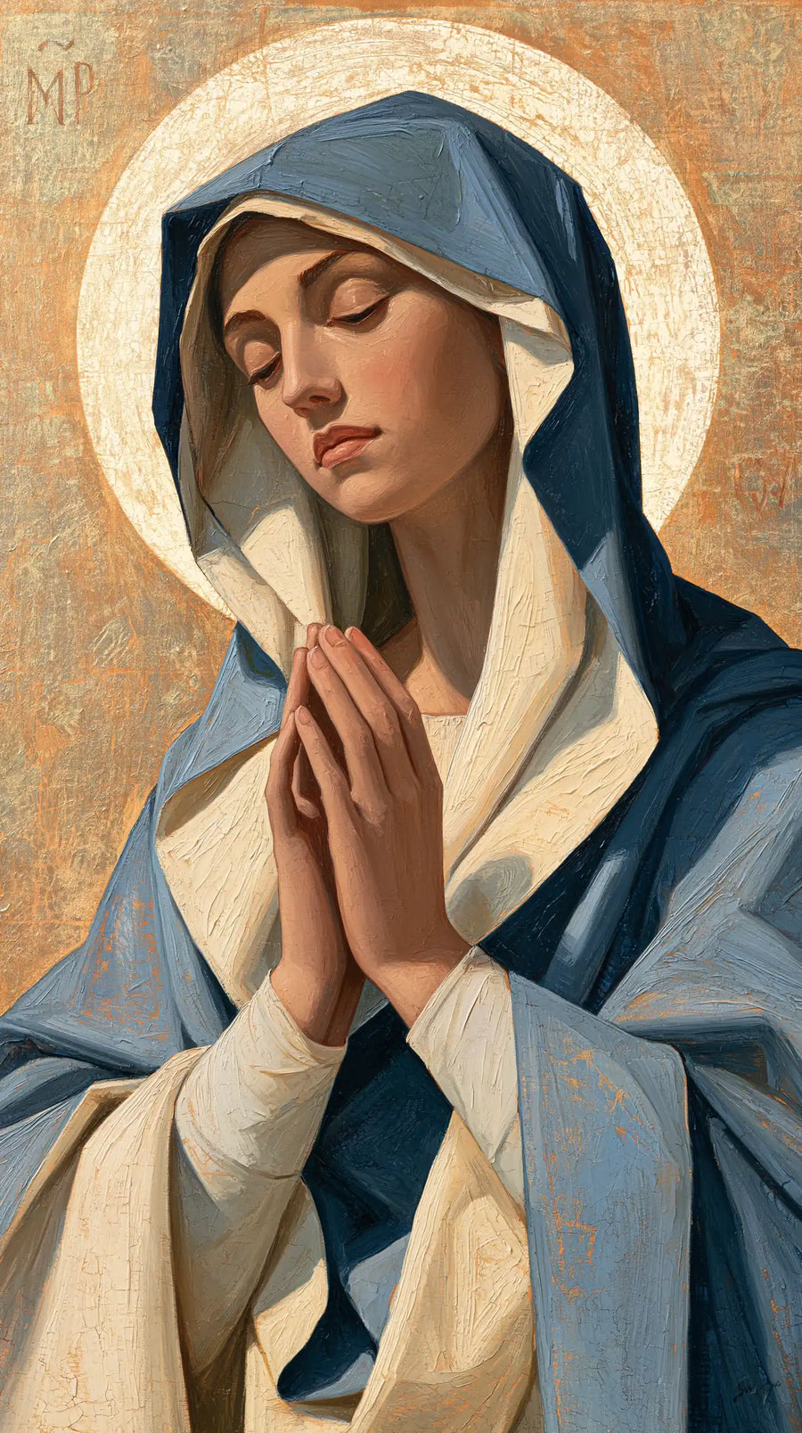 Virgin Mary in Prayer - Contemporary Byzantine · Portrait n° 31