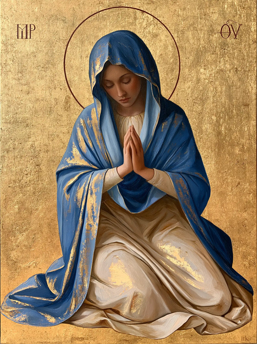 Virgin Mary in Prayer - Contemporary Byzantine · Portrait n° 38