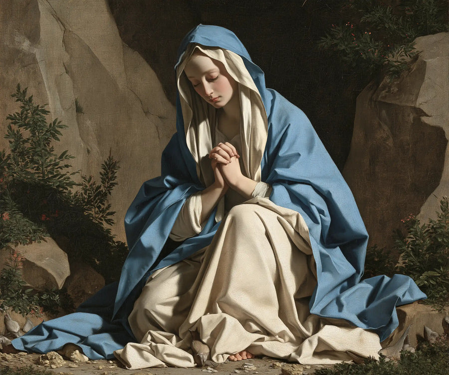 Virgin Mary in Prayer - Florentine Renaissance · Landscape n° 2