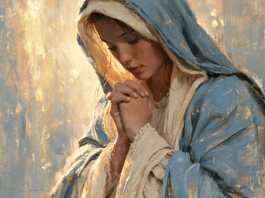 Virgin Mary in Prayer - Impressionist · Landscape n° 4
