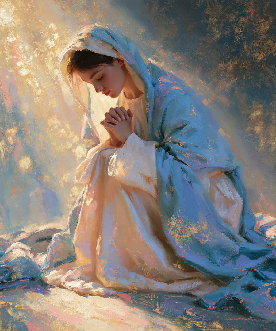 Virgin Mary in Prayer - Impressionist · Portrait n° 23