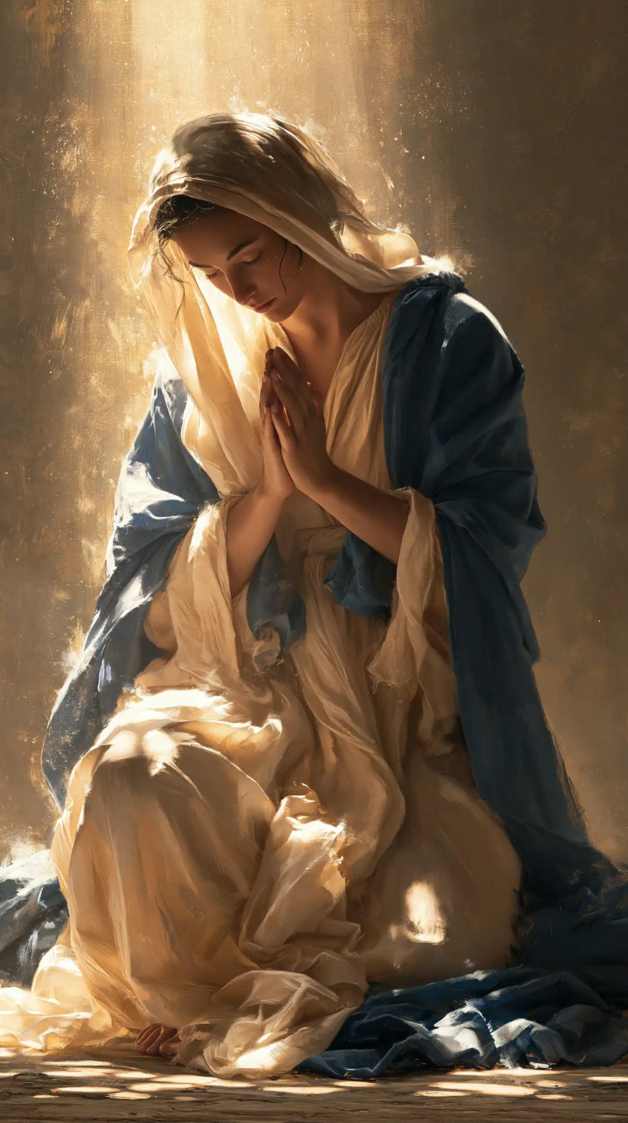 Virgin Mary in Prayer - Mary in a Biblical Interior · Portrait n° 13