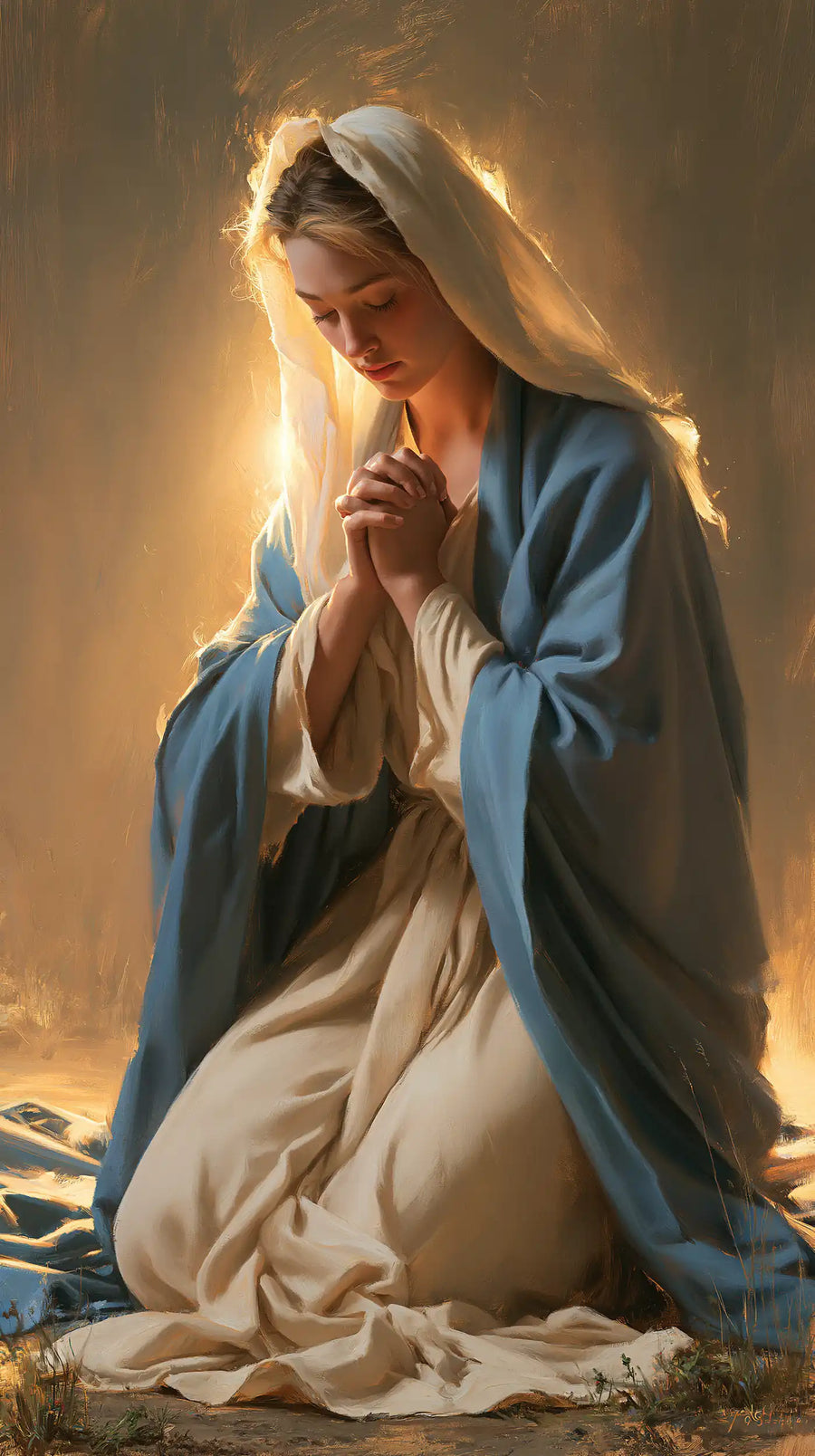 Virgin Mary in Prayer - Mary in Divine Light · Portrait n° 9