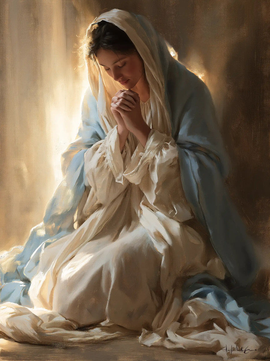 Virgin Mary in Prayer - Mary in Divine Light · Portrait n° 12