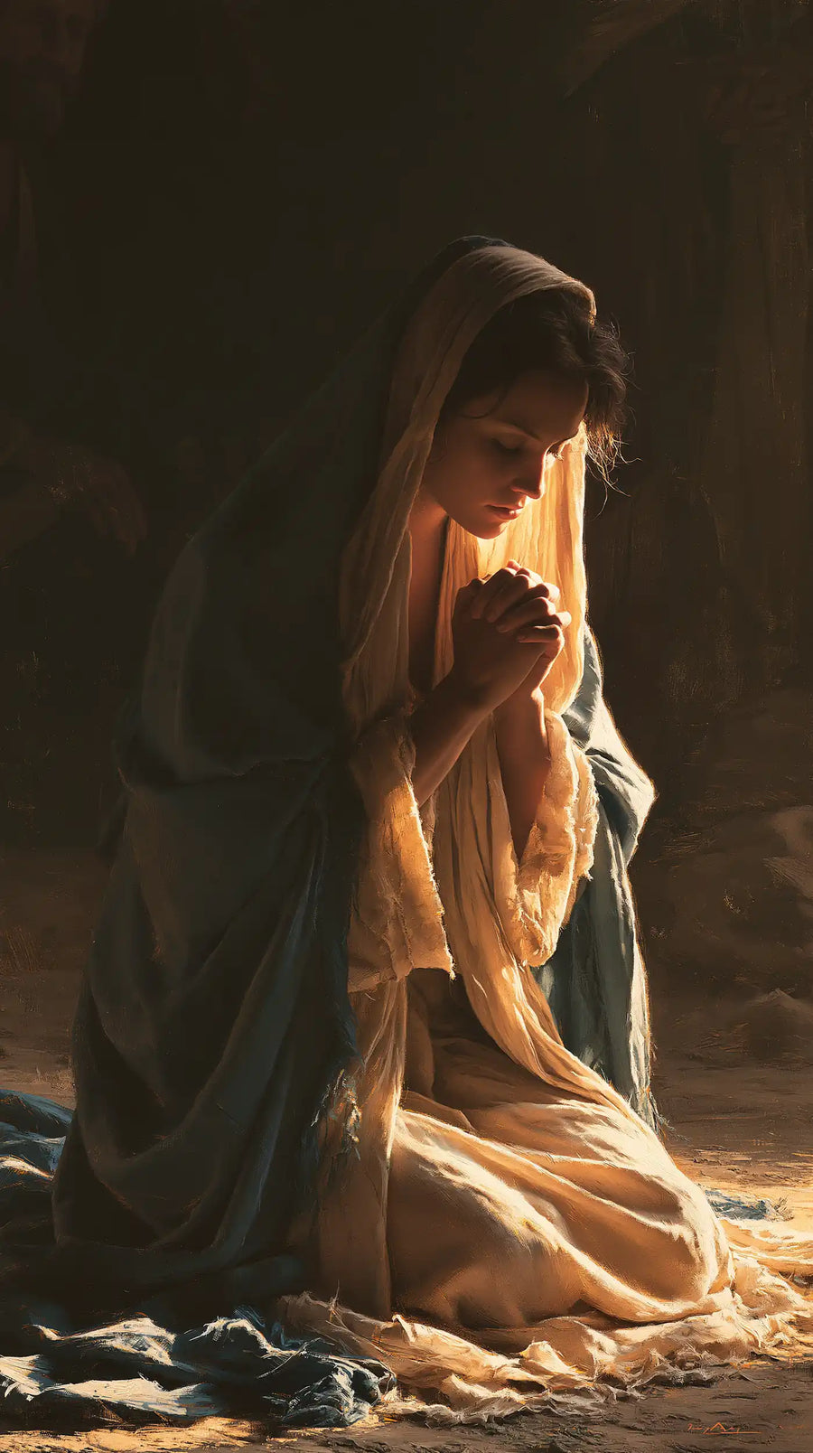 Virgin Mary in Prayer - Mary in Divine Light · Portrait n° 15