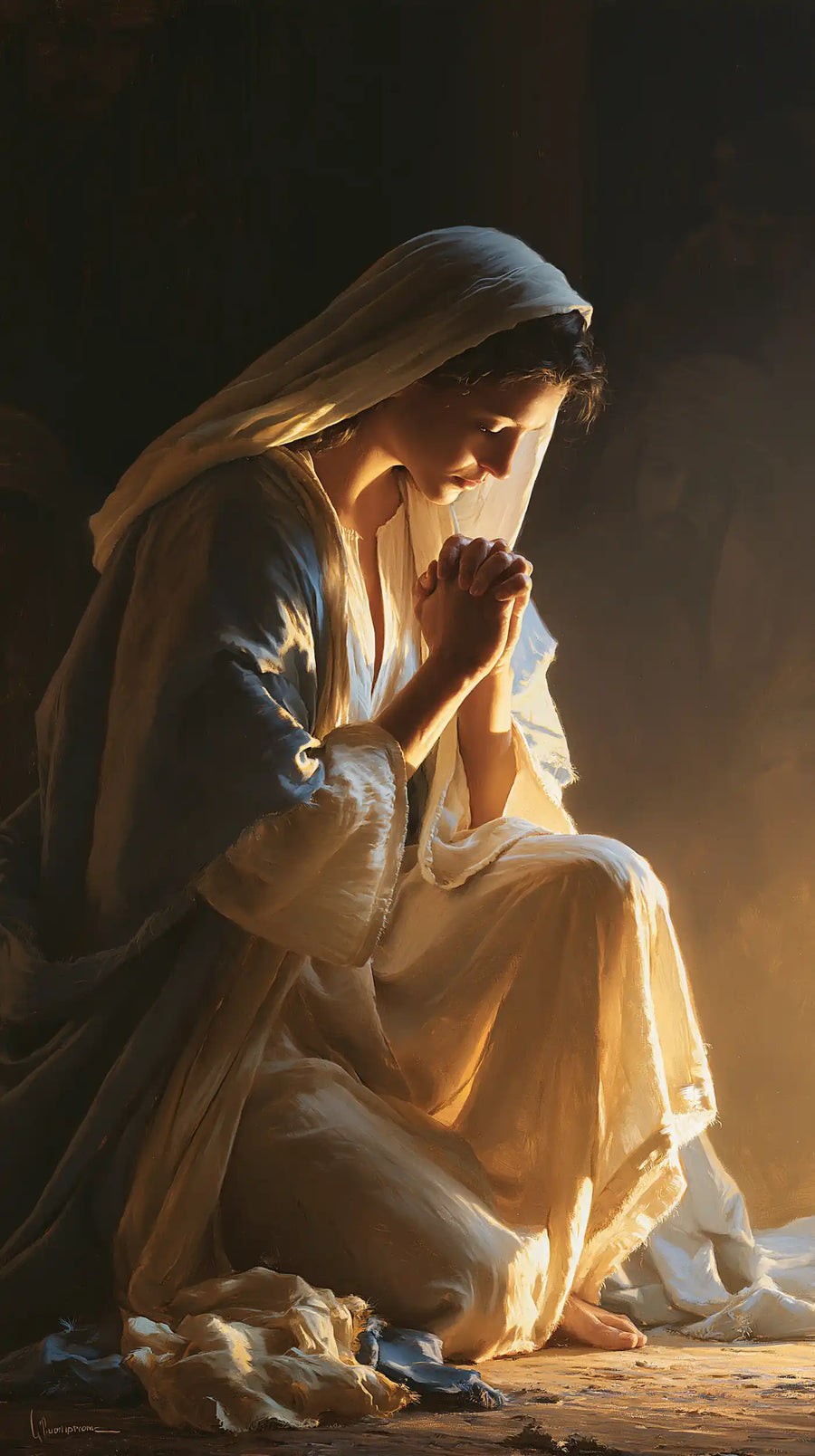 Virgin Mary in Prayer - Mary in Divine Light · Portrait n° 23