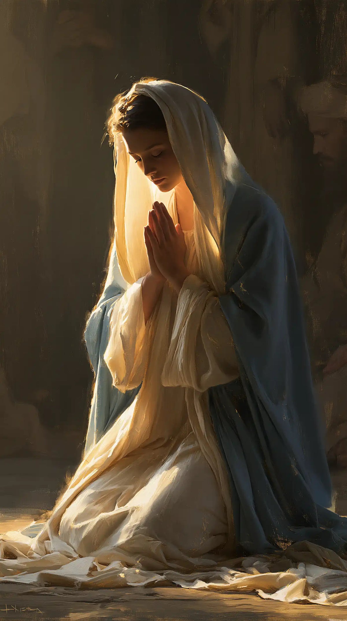 Virgin Mary in Prayer - Mary in Divine Light · Portrait n° 27