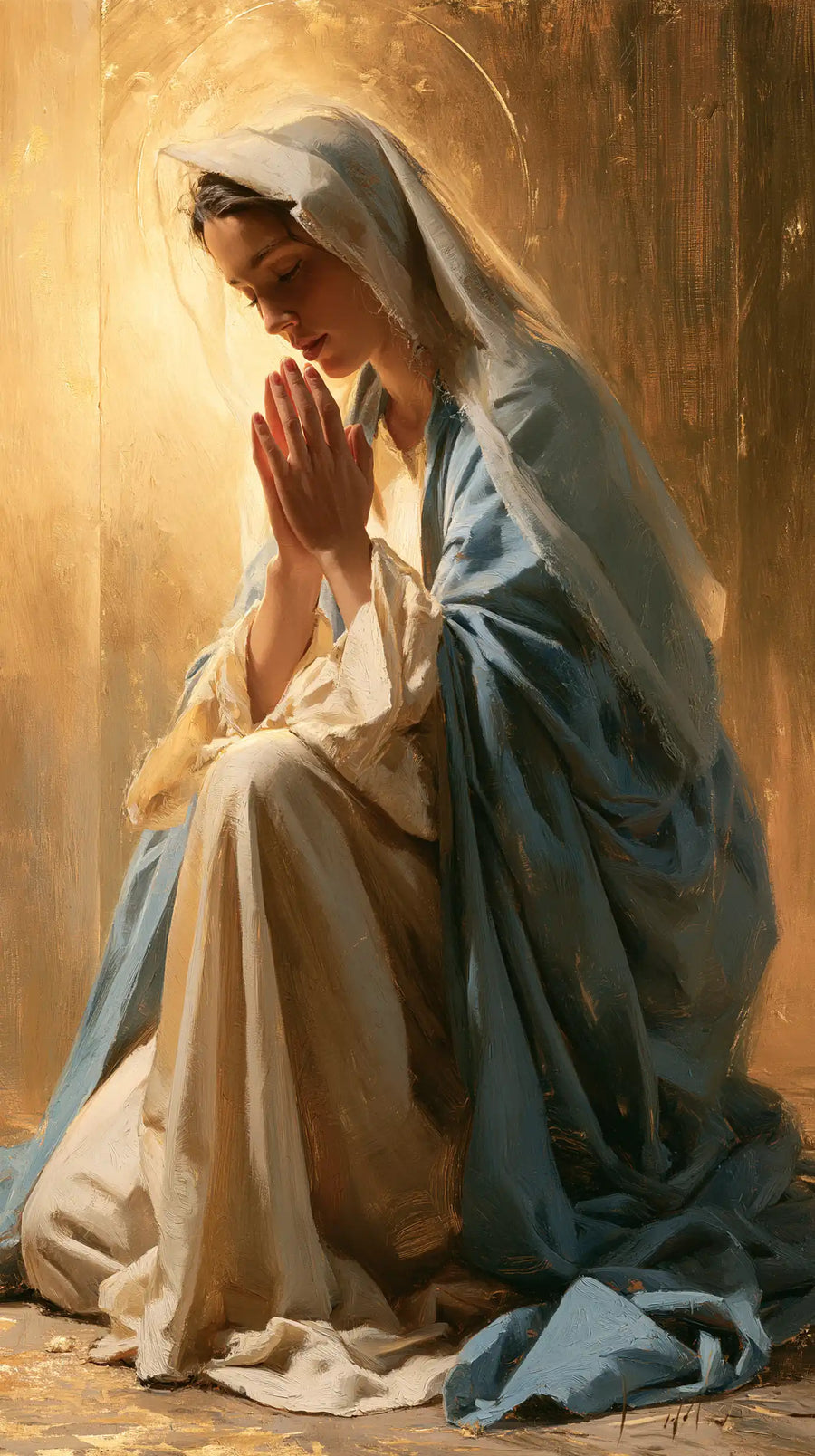 Virgin Mary in Prayer - Sacred Gold · Portrait n° 9