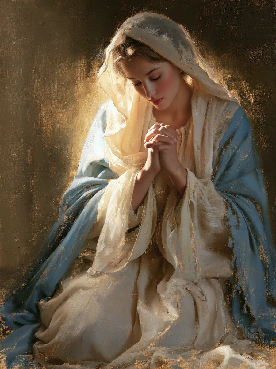 Virgin Mary in Prayer - Sacred Maternal Tenderness · Portrait n° 6