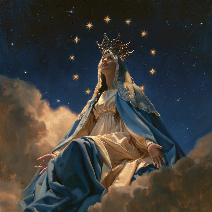 Mary Queen of Heaven - Midnight Blue Chiaroscuro · Square n° 2