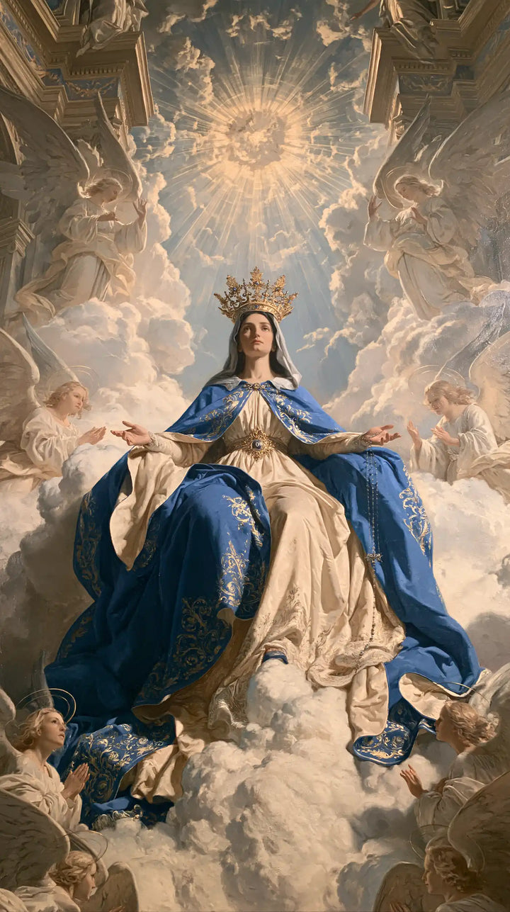 Mary, Queen of Heaven — The Queen Beneath the Angels’ Sun