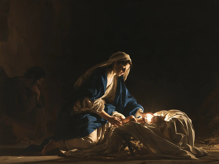 The Nativity - Caravaggio Tenebrism · Landscape n° 1