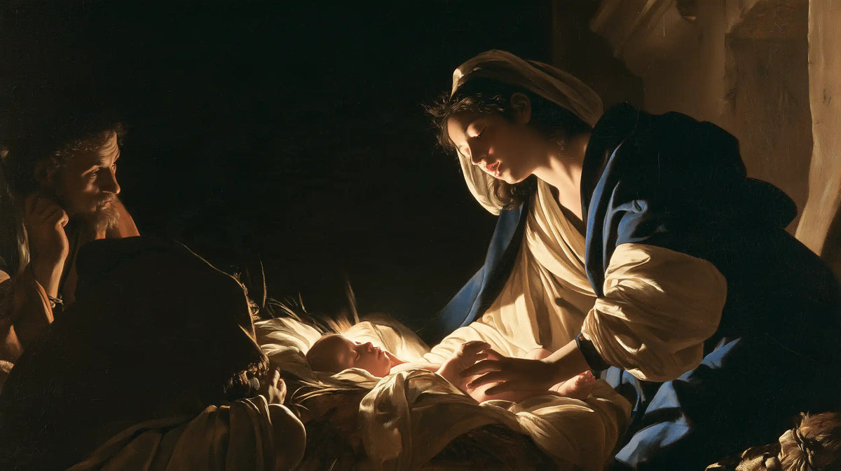 The Nativity - Caravaggio Tenebrism · Landscape n° 8