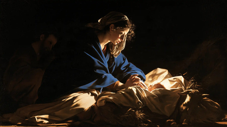 The Nativity - Caravaggio Tenebrism · Landscape n° 12