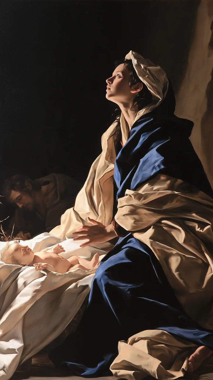 The Nativity - Caravaggio Tenebrism · Portrait n° 2