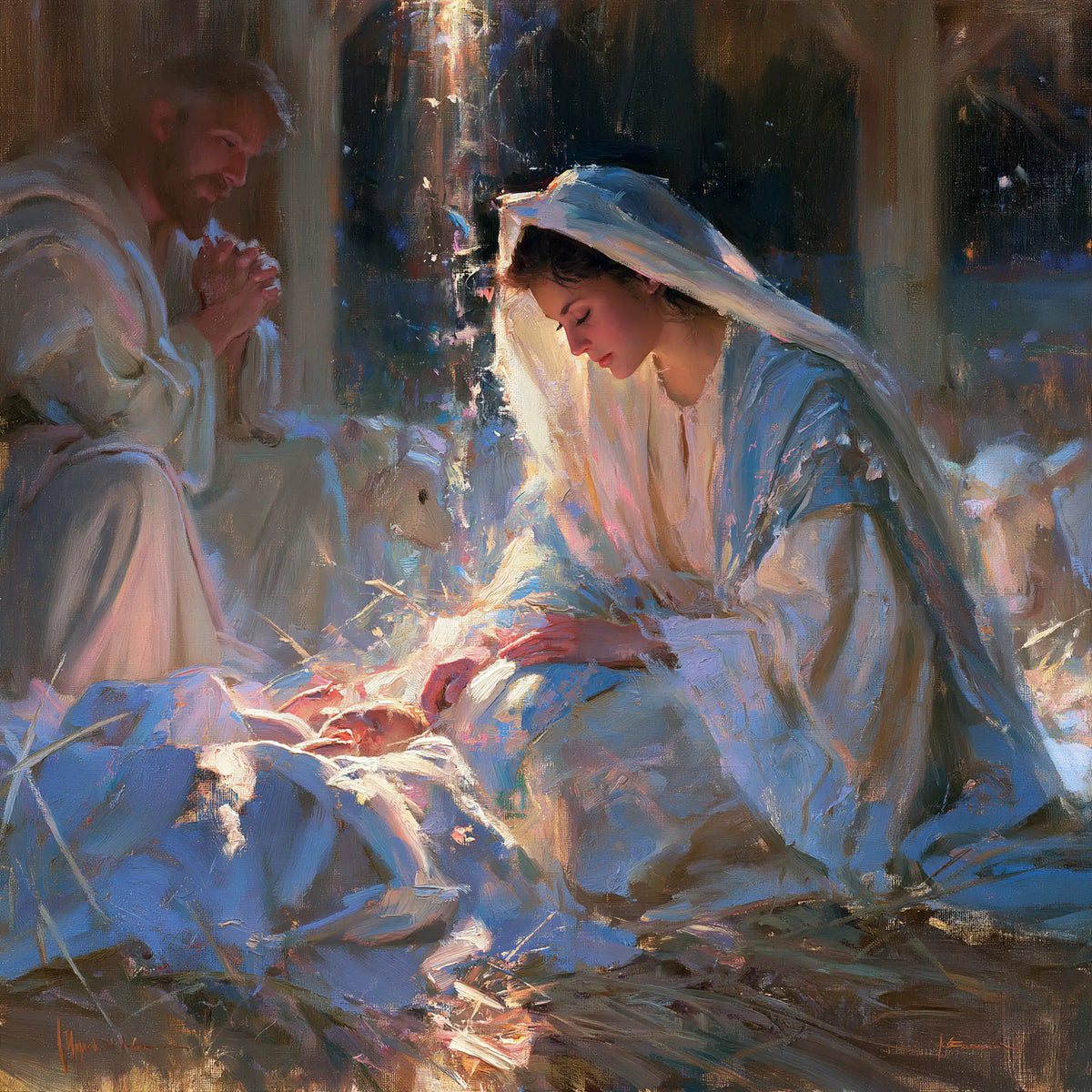 The Nativity — The Cradle Beneath the Dew of Stars