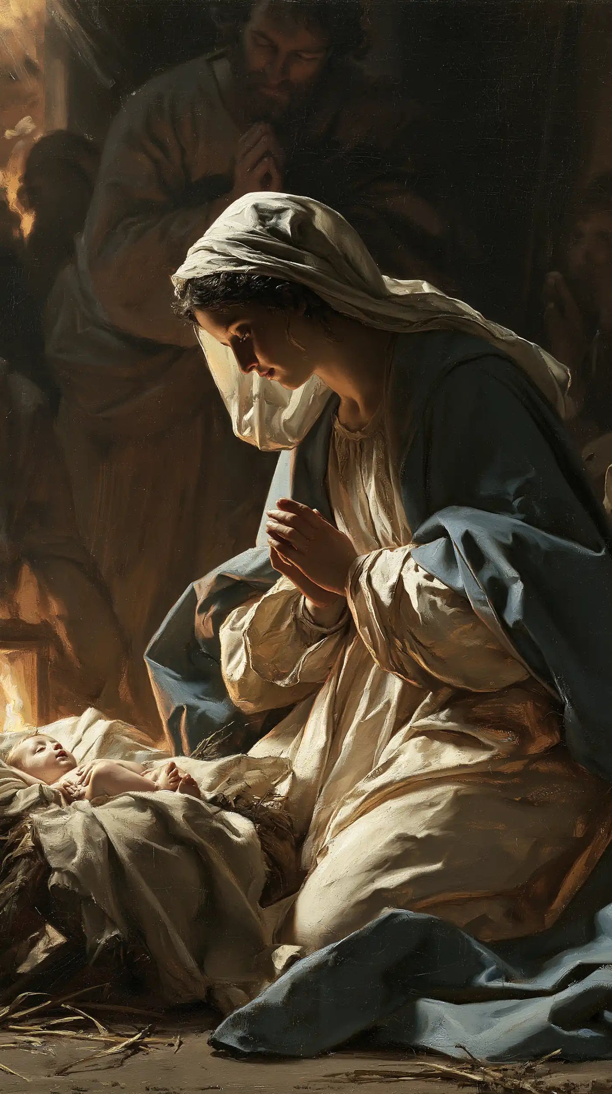 The Nativity — The Face Bowed Over Golden Straw