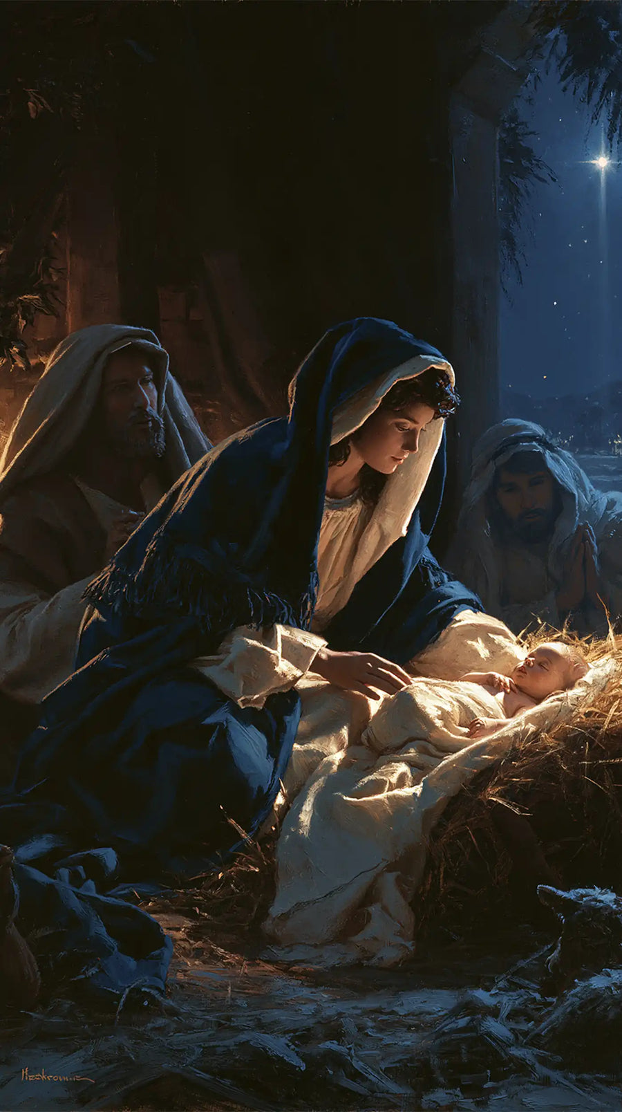 The Nativity - Midnight Blue Chiaroscuro · Portrait n° 7
