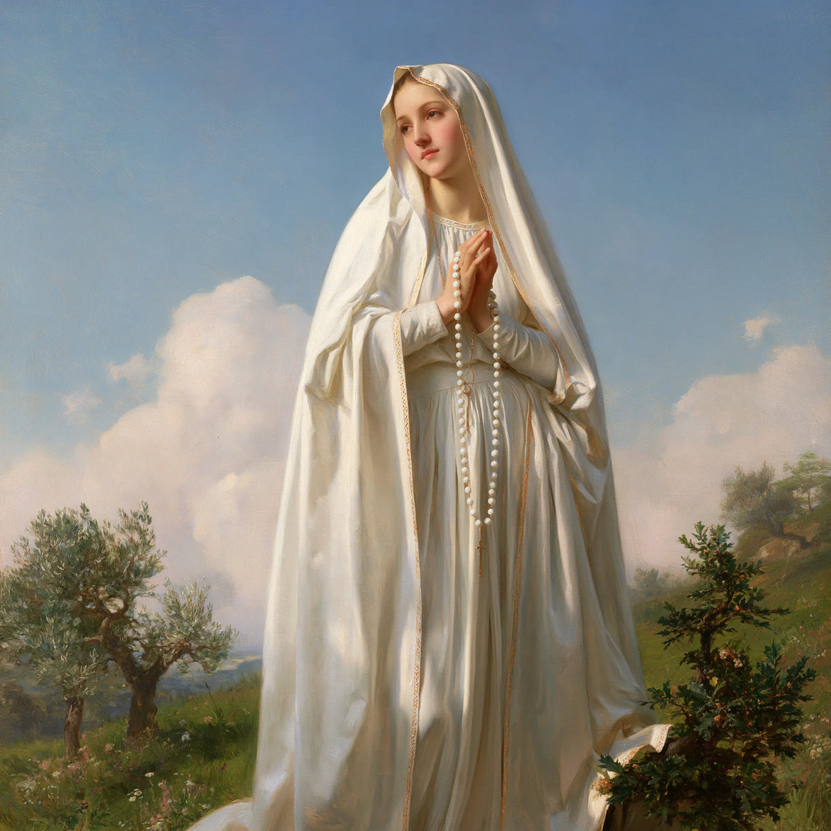 Our Lady of Fatima – Gentle Prayer Among the Olive Trees