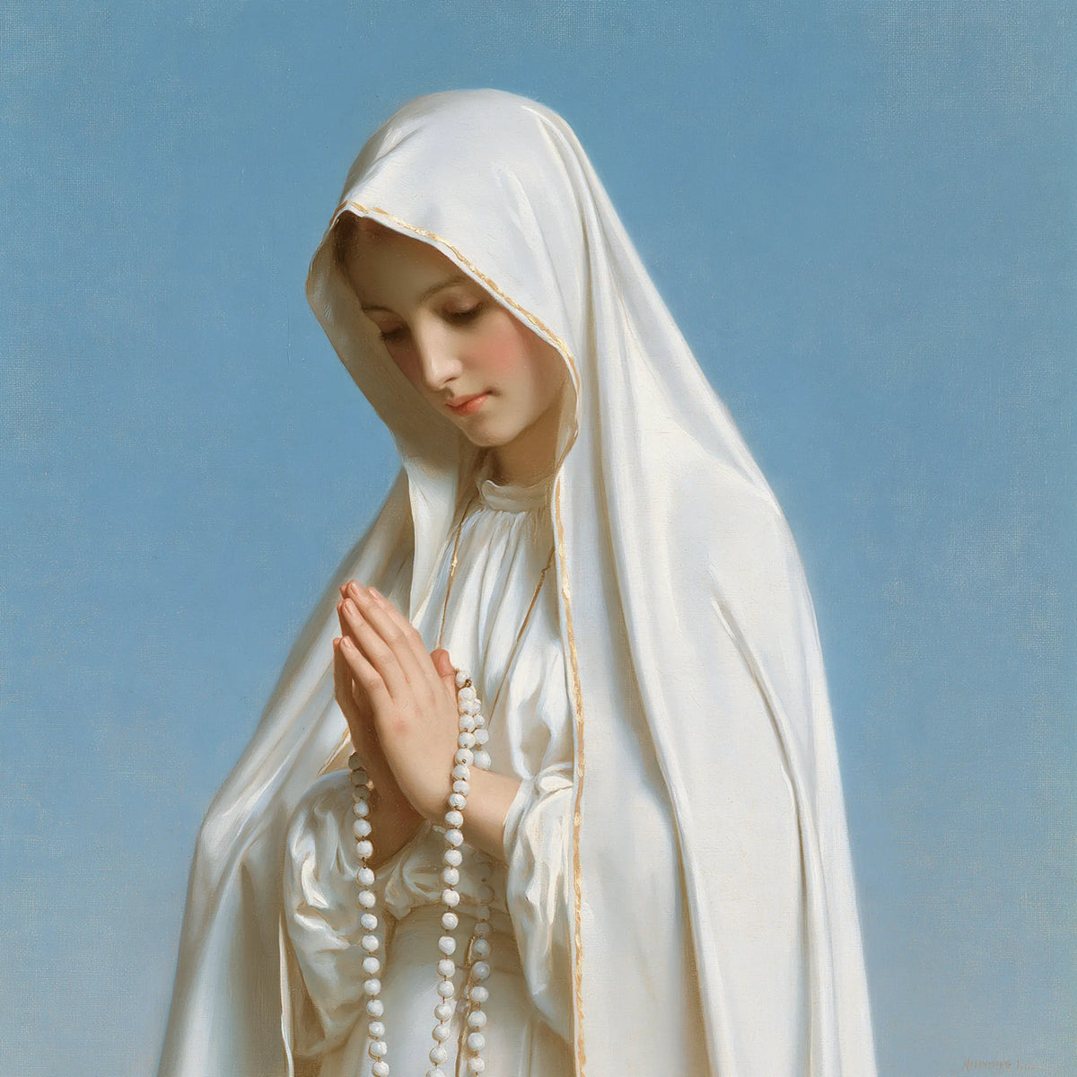 Our Lady of Fatima – Rosary and Bowed Head