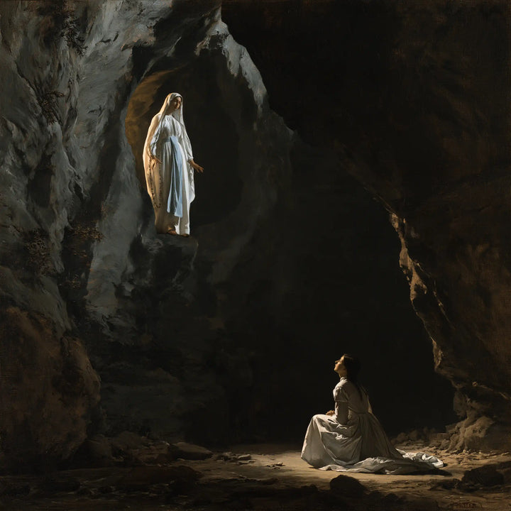 Our Lady of Lourdes with Saint Bernadette · Square no. 6